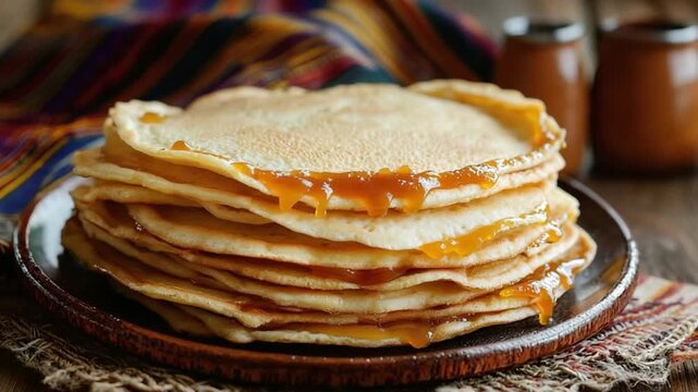 traditional colombian obleas dessert, orbit video
