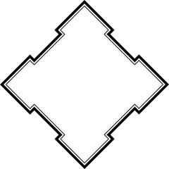 ひし形の和風フレーム