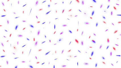 Abstract Confetti Scatter on White Background: Celebration, Party Decoration Element, Red and Blue Festive Sparkle, Isolated Bright Design, Event Background