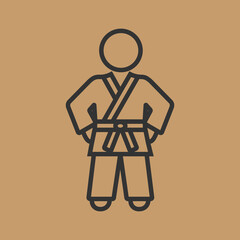 martial arts athlete icon