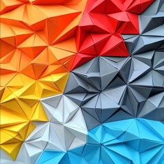Abstract Colorful Geometric Origami Paper Texture Background