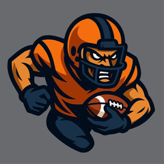 american football player vector as logo