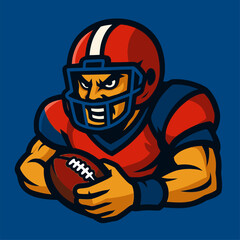 american football player vector as logo