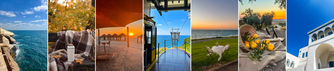 Collage of photos from vacation