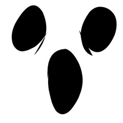horror and scary faces halloween vectorh