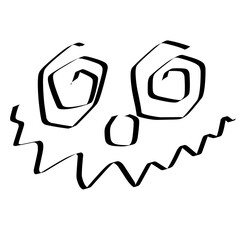 horror and scary faces halloween vectorh