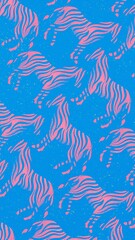 Obraz premium Zebra pattern phone wallpaper, pink kidcore animal design