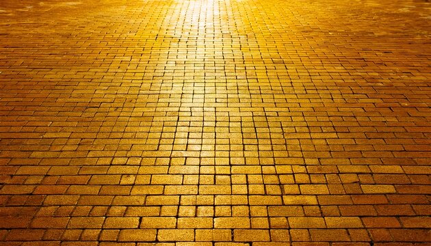 background texture of a yellow brick road leading into the distance