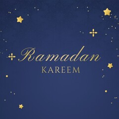 Naklejka premium Ramadan Kareem Instagram post, Islamic traditional greeting