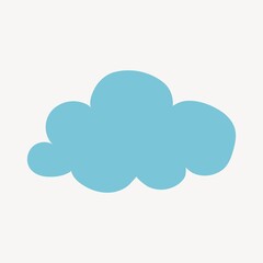 Cloud clip art, flat design