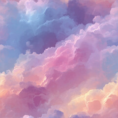 Seamless Pastel Mist Dreamy Soft Hazy Abstract Texture
