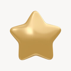 Star, favorite icon, 3D rendering illustration