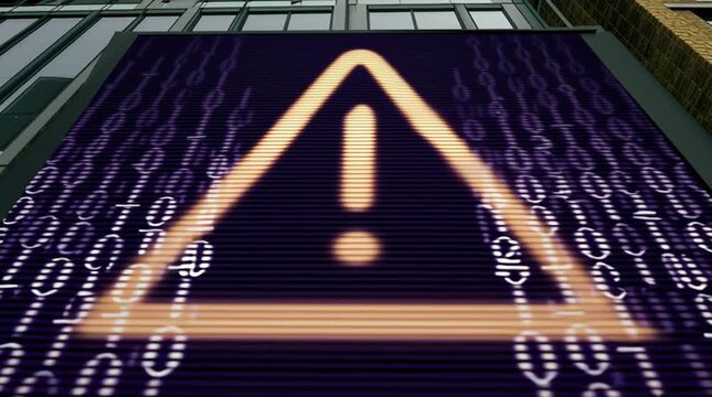 Banner or sign warning of caution on social media