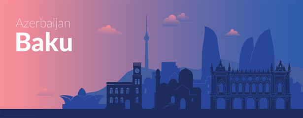 Baku Skyline A Stunning Blend of Modern and Historical Architecture in Azerbaijan City