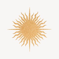 Golden sun, spiritual illustration, design resource