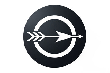 Arrow hitting the target isolated on transparent background, a symbol of success, focus, and accuracy in achieving goals with precision and strategic direction