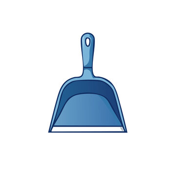 blue dustpan cleaning tool clip art preview