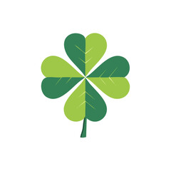 Four-leaf clover graphic symbol for St Patricks day celebration.