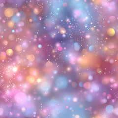 Obraz premium Seamless Pastel Sparkles and Bokeh Soft Glowing Lights
