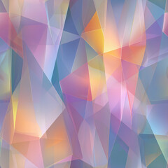Fototapeta premium Seamless Pastel Translucent Prism Radiant Abstract Design