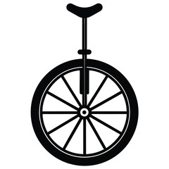 unicycle silhouette vector art © Bina