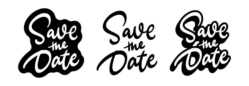 Save the Date hand lettering.
