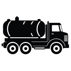 water tanker silhouette vector art