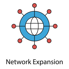 Smart Technology Network Expansion AI Vector Icon
