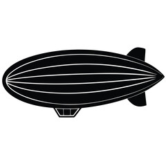 airship zeppelin silhouette vector art © Bina
