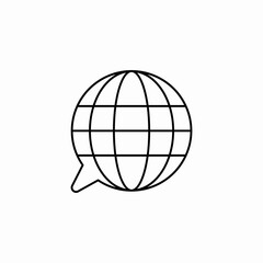 globe icon icon sign vector