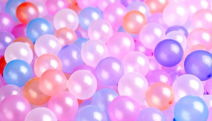 Pastel Balloons Background Texture.