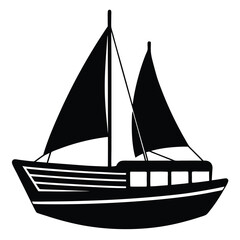 catamaran silhouette vector art