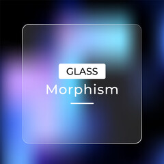Frosted glass effect with soft glowing colors and abstract background