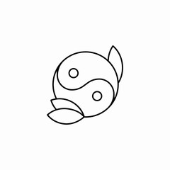 yin yang icon sign vector