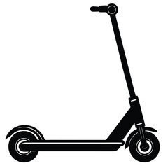 electric kick scooter silhouette vector art