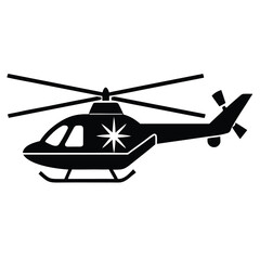 emergency helicopter silhouette vector art