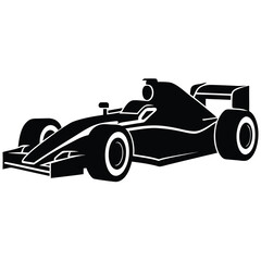 Obraz premium formula one silhouette vector art