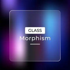 Abstract glassmorphism UI element with soft colorful bokeh background