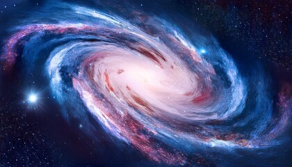 vast swirling nebula cosmic dust and starlight illuminate the ethereal beauty of a distant galaxy representing spiritual connection to the universe inner peace ethereal universe