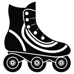 inline skates silhouette vector art