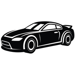 Fototapeta premium race car silhouette vector art