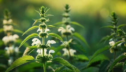 stinging nettle bloom close up