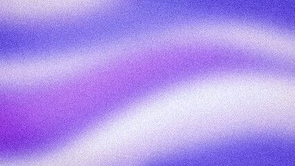 Abstract blurry 4K background with a rough grainy texture. Features a flowing mix of vibrant purple, blue, and soft white for modern designs