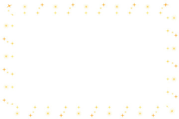 Star png frame, sparkling gold border sticker, festive design on transparent background