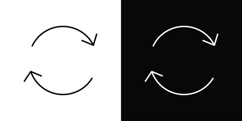 Refresh icons, vector best stroke icon EPS