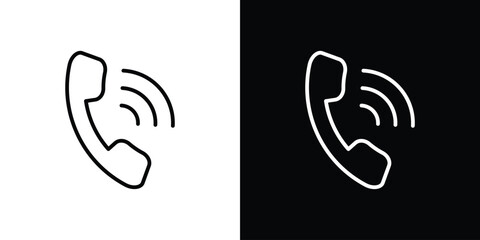 Phone call icons, vector best stroke icon EPS