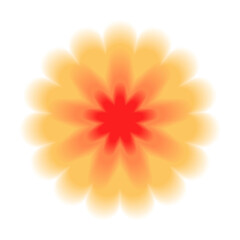 PNG Radiant abstract floral design on transparent background