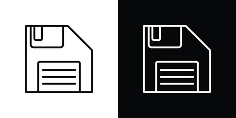 Floppy disk icons, vector best stroke icon EPS