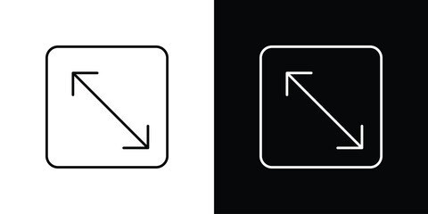 Expand icons, vector best stroke icon EPS