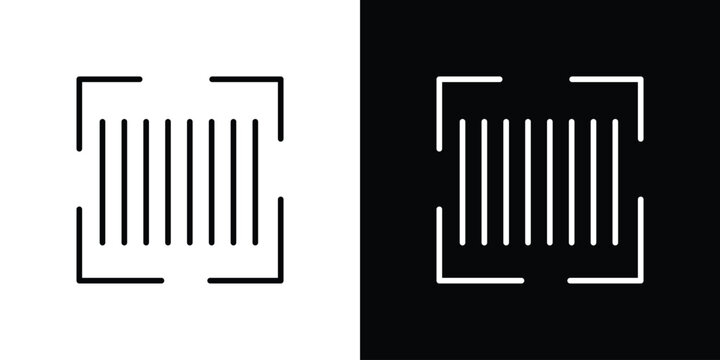 Barcode read icons, vector best stroke icon EPS